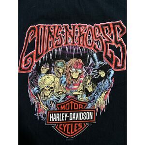 Harley Davidson Shirt Womens Small Guns and Roses Muscle Tank Black Graphic